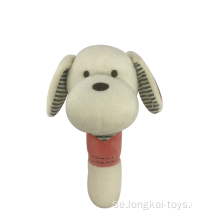 White Dog Squeaker Baby Toy